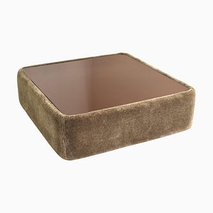 Vintage Italian Coffee Table in Mohair by Mario Bellini for Cassina, 1970