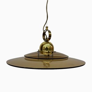 Lampe à Suspension en Verre de Sölken Leuchten, 1970s