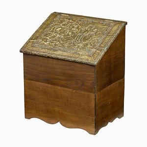 19th Century and Later Oak and Brass Storage Box, 1890s