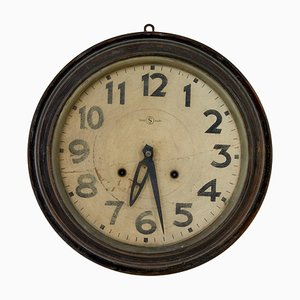 Japanische Vintage S Mark Tokyo Wanduhr, 1920er