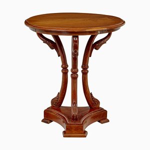 Early 20th Century Carved Teak Side Table, 1920s