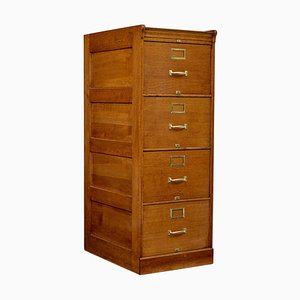 Mid-Century Scandinavian Oak Filing Cabinet, 1950s