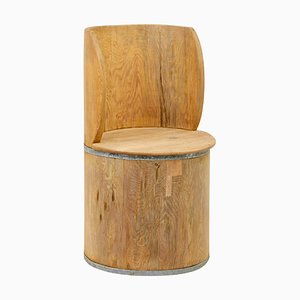 Mid-Century Pine Trunk Hall Seat, 1950s