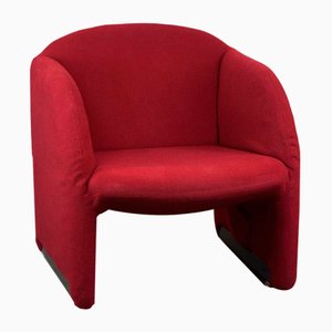 Vintage Armchair Model Ben in Red Fabric from Artifort