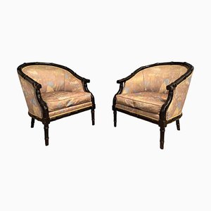 Set of Bamboo Armchairs, 1980s
