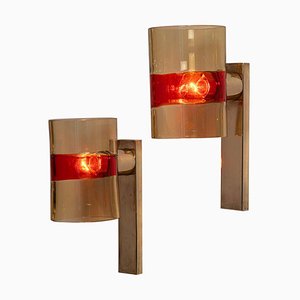 Appliques murales attribuées à Flavio Poli pour Seguso, 1968