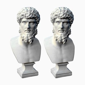 Busts Lucius Vero Small Plaster Bust by Europa Antiques, Set of 2