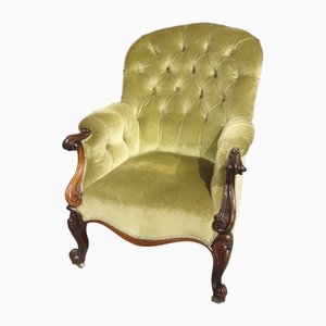 Victorian Easy Library Chair, 1850s