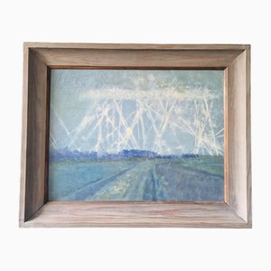 Willy Meyer, Paysage, XXe siècle, Peinture à l'huile, Encadré