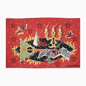 Tapisserie de Musique de Chambre Imprimée à la Main par Jean Picart Le Doux, 1950s
