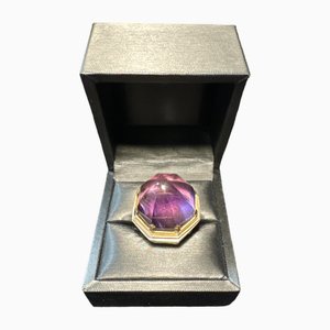 Gold - Silver and Large Amethyst Ring Palazzo Ii Model from Jean Boggio