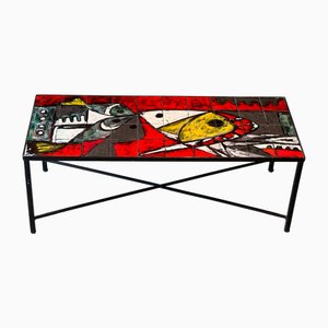 Ceramic Coffee Table by Janette and Georges Picard for Vallauris, 1960