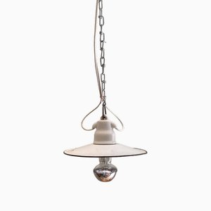 Vintage Porcelain Ceiling Lamp, 1920
