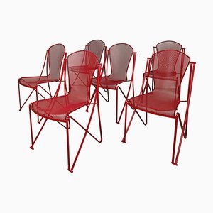 Postmoderne Outdoor Stühle von Oscar Tusquets Blanca für Aleph-Driade, 1980er, 6 . Set
