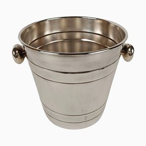 Vintage Champagner Eimer mit Knöpfen aus Edelstahl Broggi zugeschrieben, Italien, 1970er