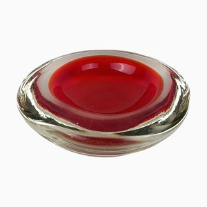 Vintage Murano Bowl / Ashtray in Sommerso Glass in the style of Flavio Poli, 1960s