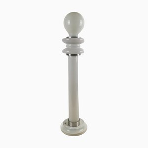 Space Age White Opaline Floor Lamp, Italy, 1970s