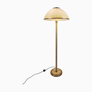 Italian Floor Lamp in Brass and Artistic Murano Glass attributed to F. Fabbian, 1970s