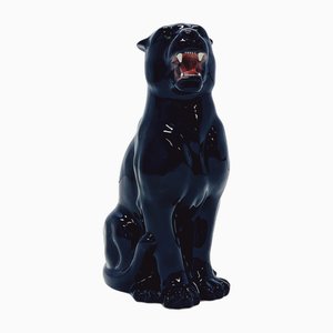 Black Panther Statue in Ceramic by Ceramiche Boxer