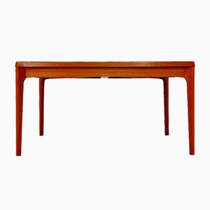 Danish Rectangular Teak Table with Two Extension Leaves by Henning Kjaernulf, 1960s
