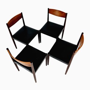 Chaises par Niels Möller pour Frem Rojle, Danemark, 1960s, Set de 4