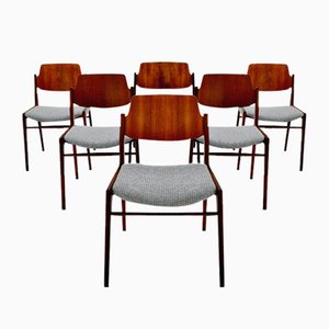 German Teak Dining Chairs by Georg Leowald for Wilkhan, 1960s, Set of 6