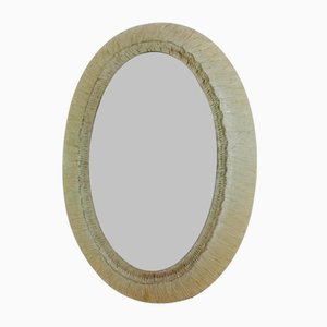 Mid-Century Oval Mirror with Lighting and Acrylic Glass, 1960s