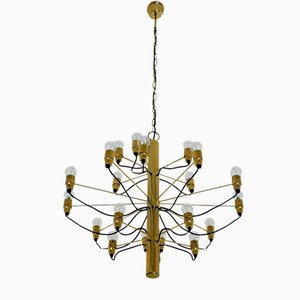 Lustre Mid-Century en Laiton par Gino Sarfatti pour Arteluce, 1960s
