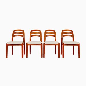 Mid-Century Danish Teak Dining Chairs from Dyrlund, 1960s, Set of 4