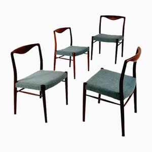 Chaises Dansih Mid-Century en Tissu par Kai Lyngfeldt Larsen, 1960s, Set de 4