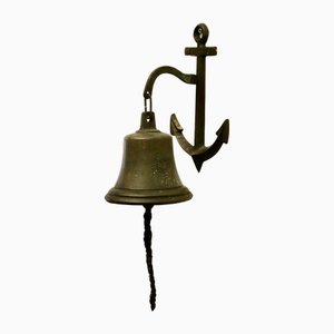 Sonnette de Porte Murale en Bronze sur Ancre, 1950s