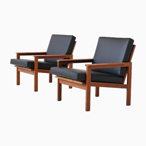 Capella Sessel aus Teak von Illum Wikkelsø für Niels Eilersen, Dänemark, 1960er, 2er Set
