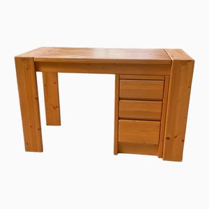 Revival Schreibtisch aus Kiefernholz von Maison Regain, 1970er