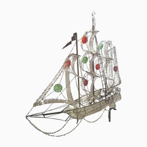 Lampada da soffitto vintage a forma di nave