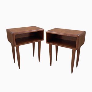 Scandinavian Teak Bedside Tables, 1960s, Set of 2