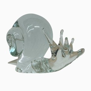 Figura de caracol de cristal de Murano de Licio Zanetti, Italia, años 70