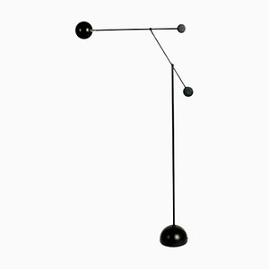 Lampada da terra Counter Balance nera, anni '70
