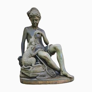 French Bronze Sculpture by E. Martin, 1890s