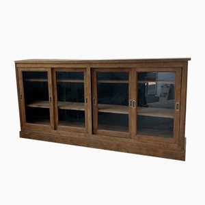 Enfilade en Chêne avec Portes en Verre, 1950s