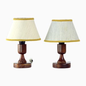 Folk Table Lamps, Former Czechoslovakia, 1960s, Set of 2