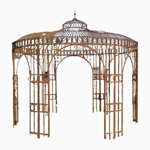 Large French Wrought Iron Round Garden Gazebo