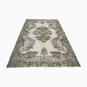 Turkish Beige-Green Rug, 1960s