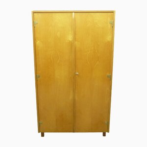 Birkenholz Kleiderschrank von Arno Lambrecht für WKS Möbel, 1962