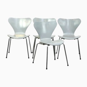 Sillas Butterfly danesas en gris de Fritz Hansen, 1984. Juego de 4