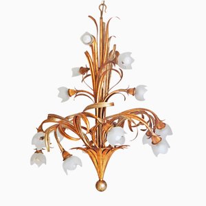 Large Hollywood Regency Florentine Chandelier from Banci Firenze, 1980s