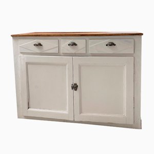 Weißes Vintage Patina Sideboard, 1950er