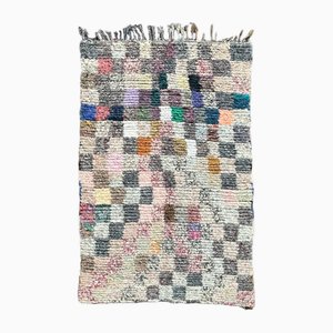 Vintage Handwoven Cotton Moroccan Rug, 1980s