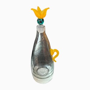 Vintage Glass Alcohol Bottle by Alain Guillot and Frederico Restrepo, 1994