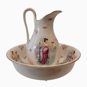 Pickman Porcelain Ewer, Set of 2