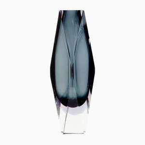 Jarrón Sommerso Mid-Century de cristal de Murano de Flavio Poli para Alessandro Mandruzzato, años 70
